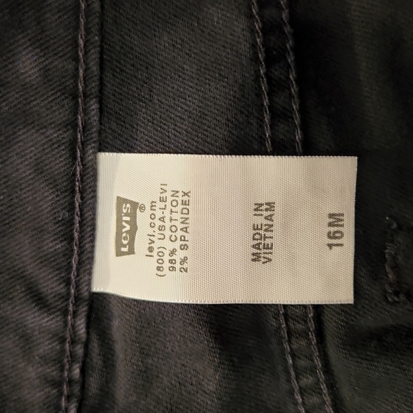 Levis Jeans Size 16 M Black Mom Jeans - Picture 10 of 11